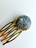 Hand Embroidered Hair Comb