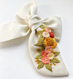 Hand Embroidered Bow - Chunky - Floral Bunch