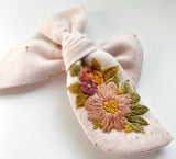 Hand Embroidered Bow - Chunky - Floral Bunch