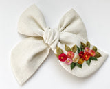 Hand Embroidered Bow - Chunky - Floral Bunch