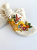 Hand Embroidered Bow - Chunky - Floral Bunch