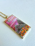 Large Hand Embroidered Pendant