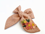 Hand Embroidered Bow - Chunky - Floral Bunch