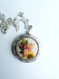 Hand Embroidered Locket Pendant