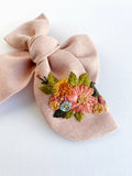 Hand Embroidered Bow - Chunky - Floral Bunch