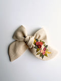Hand Embroidered Bow - Chunky - Floral Bunch