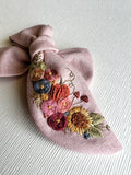 Hand Embroidered Bow - Chunky - Floral Bunch