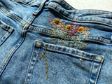 Hand Embroidered Denim Shorts - Wild Fable - size 6/28
