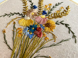 Hand Embroidered 8inch Hoop - Wildflowers