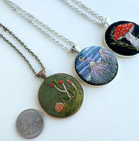 Large Hand Embroidered Pendant
