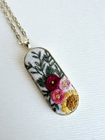 Hand Embroidered Pendant
