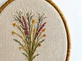 Hand Embroidered 6inch Hoop - Wildflowers