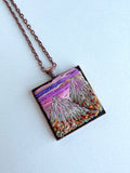 Large Hand Embroidered Pendant