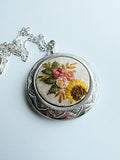 Hand Embroidered Locket Pendant