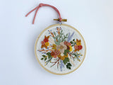 Hand Embroidered 4inch Hoop - Floral