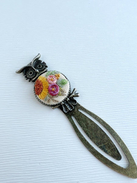 Vintage Style Embroidered Bookmark