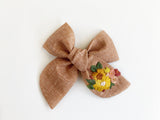 Hand Embroidered Bow - Chunky - Floral Bunch