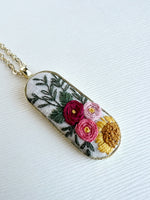 Hand Embroidered Pendant