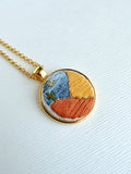 Hand Embroidered Pendant
