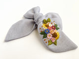 Hand Embroidered Bow - Chunky - Floral Bunch