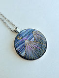 Large Hand Embroidered Pendant