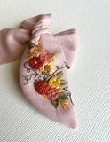 Hand Embroidered Bow - Chunky - Floral Bunch