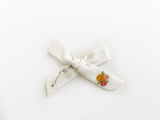 Hand Embroidered Bow - School Girl - Floral Bunch
