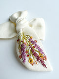 Hand Embroidered Bow - Chunky - Wildflowers