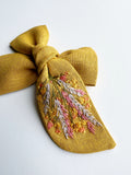 Hand Embroidered Bow - Chunky - Wildflowers
