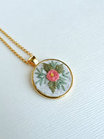 Hand Embroidered Pendant