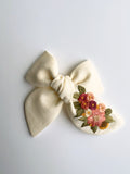 Hand Embroidered Bow - Chunky - Floral Bunch