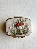 Hand Embroidered Pillbox