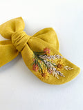 Hand Embroidered Bow - Chunky - Wildflowers