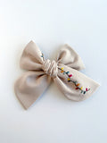 Hand Embroidered Bow - Chunky - Lights