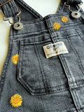 Hand Embroidered Denim Overalls - Oshkosh - size 2t
