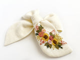Hand Embroidered Bow - Chunky - Floral Bunch