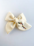 Hand Embroidered Bow - Chunky - Lights