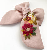 Hand Embroidered Bow - Chunky - Floral Bunch