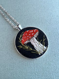 Large Hand Embroidered Pendant