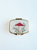 Hand Embroidered Pillbox
