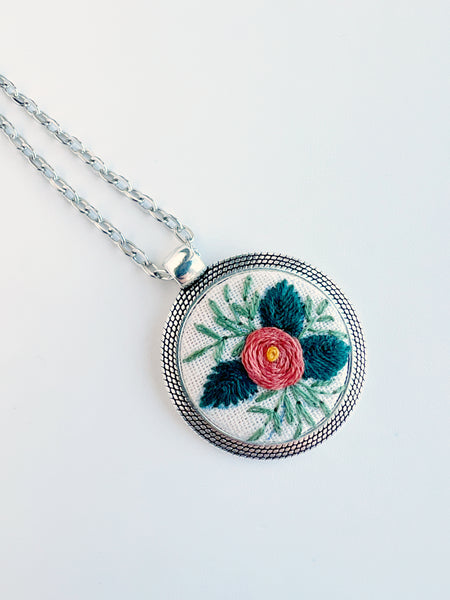 Hand Embroidered Pendant