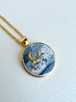 Hand Embroidered Pendant