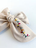 Hand Embroidered Bow - Chunky - Lights