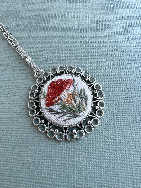 Hand Embroidered Pendant