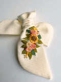 Hand Embroidered Bow - Chunky - Floral Bunch