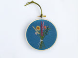 Hand Embroidered 4inch Hoop - Floral