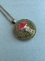 Large Hand Embroidered Pendant