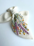 Hand Embroidered Bow - Chunky - Wildflowers