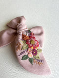 Hand Embroidered Bow - Chunky - Floral Bunch