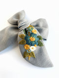 Hand Embroidered Bow - Chunky - Floral Bunch